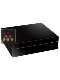 Compact Cigar Humidor matte black lacquered Adorini