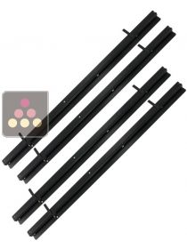Set of 4 sliding rails for 2 shelves - compatible with the DIVA range AVINTAGE