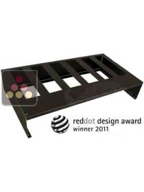 Flexible black metal bottle rack FLAT RACK