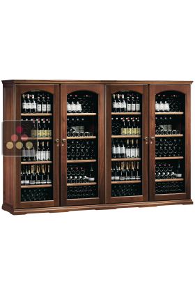 Combination of 4 single temperature wine cabinets for service or storage 