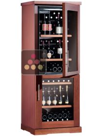 Combined 2 Single temperature wine storage or service cabinets CALICE