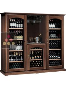 Combination of 3 multi temperature wine cabinets for service & storgage + home wine bar CALICE