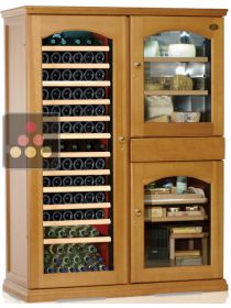 Gourmet combination : Single-temperature wine cabinet, cheese cabinet & cigar humidor CALICE