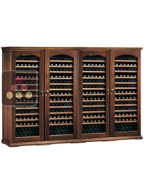 Combination of 4 single temperature wine storage or service cabinets CALICE