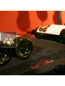 Set of 2 foam mats for 75cl bottles RACK IN BLACK