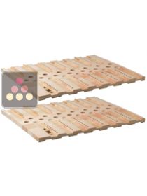 Set of 2 Collector storage shelves - Reversible bordeaux / burgundy AVINTAGE