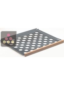 Stainless steel shelf with wooden front CALICE