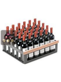 Sliding steel locker with wooden front CALICE