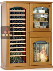 Gourmet combination : Single-temperature wine cabinet, cheese cabinet & cold meat cabinet CALICE