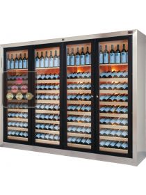 Dual temperature contemporary wine storage or service cabinet ELLEMME