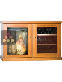 Combined wine service, cold meat and cheese cabinet CALICE