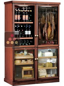 Gourmet combination: wine, cold meat, cheese and cigars CALICE