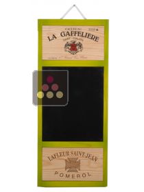 Vertical Board - green with slate & 2 labels CAVIDÉCO PIERRE GOUJON