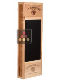Wooden storage rack for 8 bottles with slate side CAVIDÉCO PIERRE GOUJON