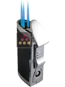 Triple Jet lighter Black/Silver Adorini