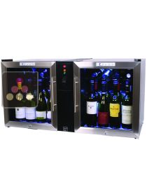 2 Service cabinets combined with a preservation system for opened wine and champagne bottles LE VERRE DE VIN
