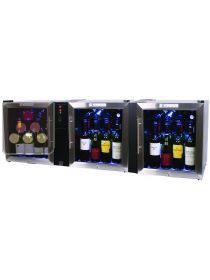 3 Service cabinets combined with a preservation system for opened wine and champagne bottles LE VERRE DE VIN