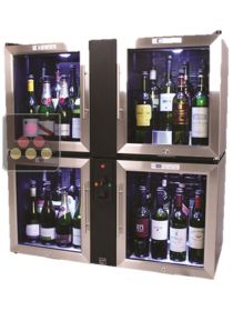 4 Service cabinets combined with a preservation system for opened wine and champagne bottles LE VERRE DE VIN