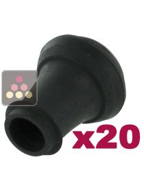 Pack of 20 stoppers for storing open bottles with a preservation system LE VERRE DE VIN