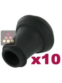 Pack of 10 special screw cap wine bottle stoppers with preservation system LE VERRE DE VIN