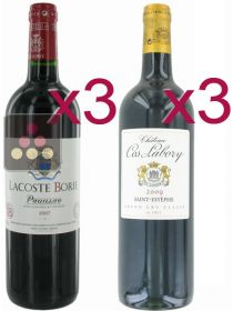 Selection of 6 Red Wines - Pauillac & Saint Estèphe Grand Cur Classé Sélection Vin