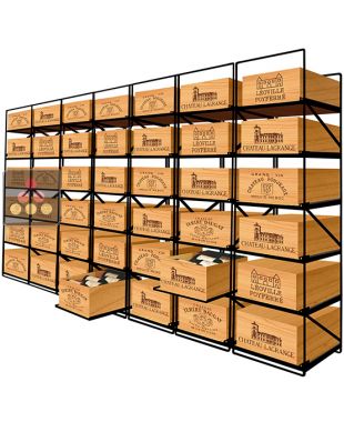 The only solution for storing 42 cases of wine and 504 bottles MODULORACK