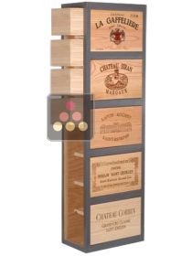 Wooden storage rack with drawers for 16 bottles  CAVIDÉCO PIERRE GOUJON