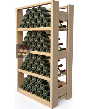 Wooden storage rack for 72 bottles VISIORACK
