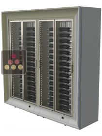 Combination of two modular freestanding multipurpose wine cabinets CALICE DESIGN