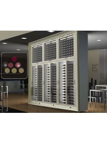Combination of 6 modular multi purpose wine cabinets in an island unit CALICE DESIGN