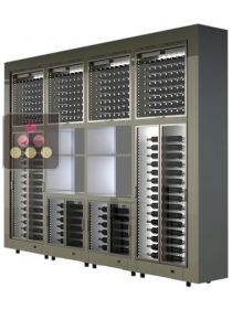 Combination of 8 modular multi purpose wine cabinets with storage units - freestanding CALICE DESIGN