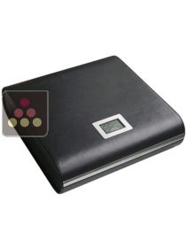 Cigar humidor, black leather-effect finishing, with digital display Ma Cave à Cigares