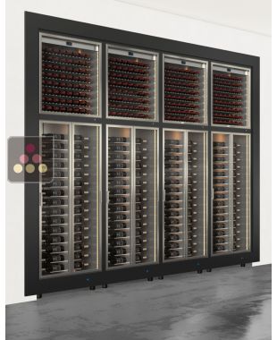 Modular built in combination of 8 multi purpose professional wine display cabinets CALICE DESIGN