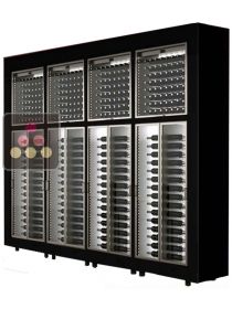 Combination of 8 freestanding modular multi purpose wine cabinets with storage units CALICE DESIGN