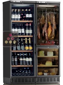 Combined built-in wine cabinet, cheese & cold cuts cabinet CALICE