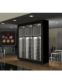 Combination of 6 modular multi purpose wine cabinets in an island unit CALICE DESIGN