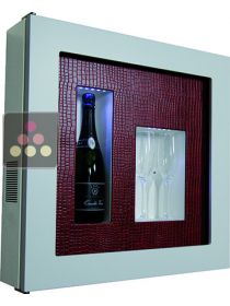 Single temperature silent refrigerated Champagne stand  for 1 bottle and 2 glasses CALICE DESIGN