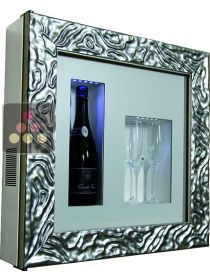 Single temperature silent refrigerated Champagne stand  for 1 bottle and 2 glasses CALICE DESIGN