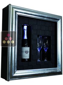 Single temperature silent refrigerated Champagne stand  for 1 bottle and 2 glasses CALICE DESIGN
