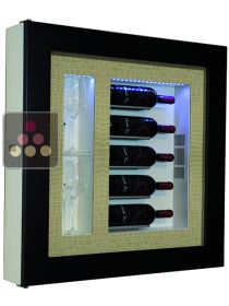 Single temperature silent refrigerated Champagne stand  for 5 bottles and 2 glasses CALICE DESIGN
