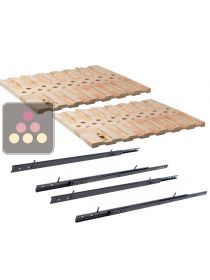 Set of 2 Sliding shelves: Collector reversible - bordeaux / burgundy CLIMADIFF