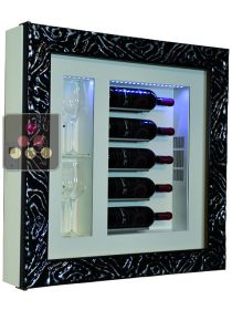 Single temperature silent refrigerated Champagne stand  for 5 bottles and 2 glasses CALICE DESIGN