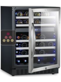 Dual temperature wine cabinet for storage and/or service DOMETIC