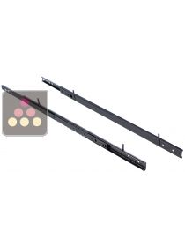 Set of 2 rails for 1 sliding shelf CLIMADIFF