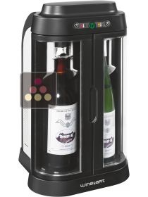 2 bottles Wine Bar with storage of open bottles WINE ART