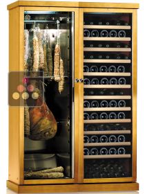 Combination of a Multi-temperature Wine Cabinet and a Single Temperature Delicatessen Cabinet CALICE