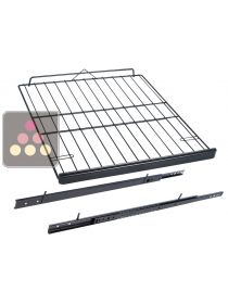 Steel wire sliding shelf with wooden front  CLIMADIFF