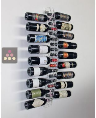 Wall Wine Rack in Clear Plexiglass for 18 bottles SOBRIO