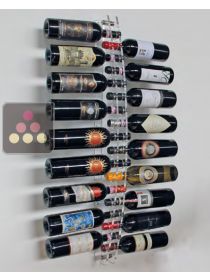Wall Wine Rack in Clear Plexiglass for 18 bottles (optional lighting LED) SOBRIO