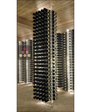 Free Standing Wine Rack in Plexiglass for 240 bottles - Height = 2700 mm (optional LED lighting) SOBRIO
